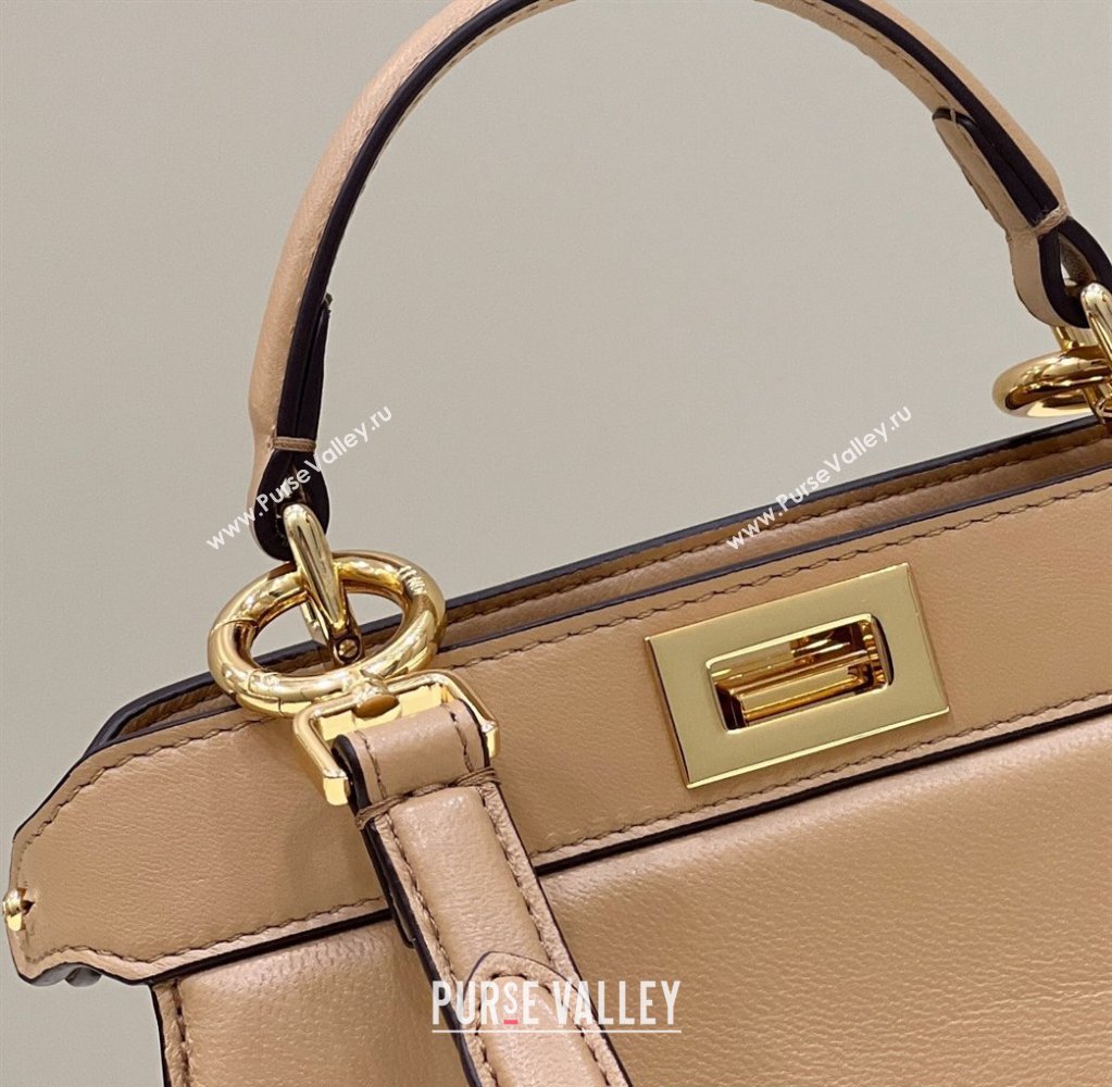 Fendi Peekaboo ISeeU Petite Bag in nappa Leather Beige 2024 (chaoliu-24041011)
