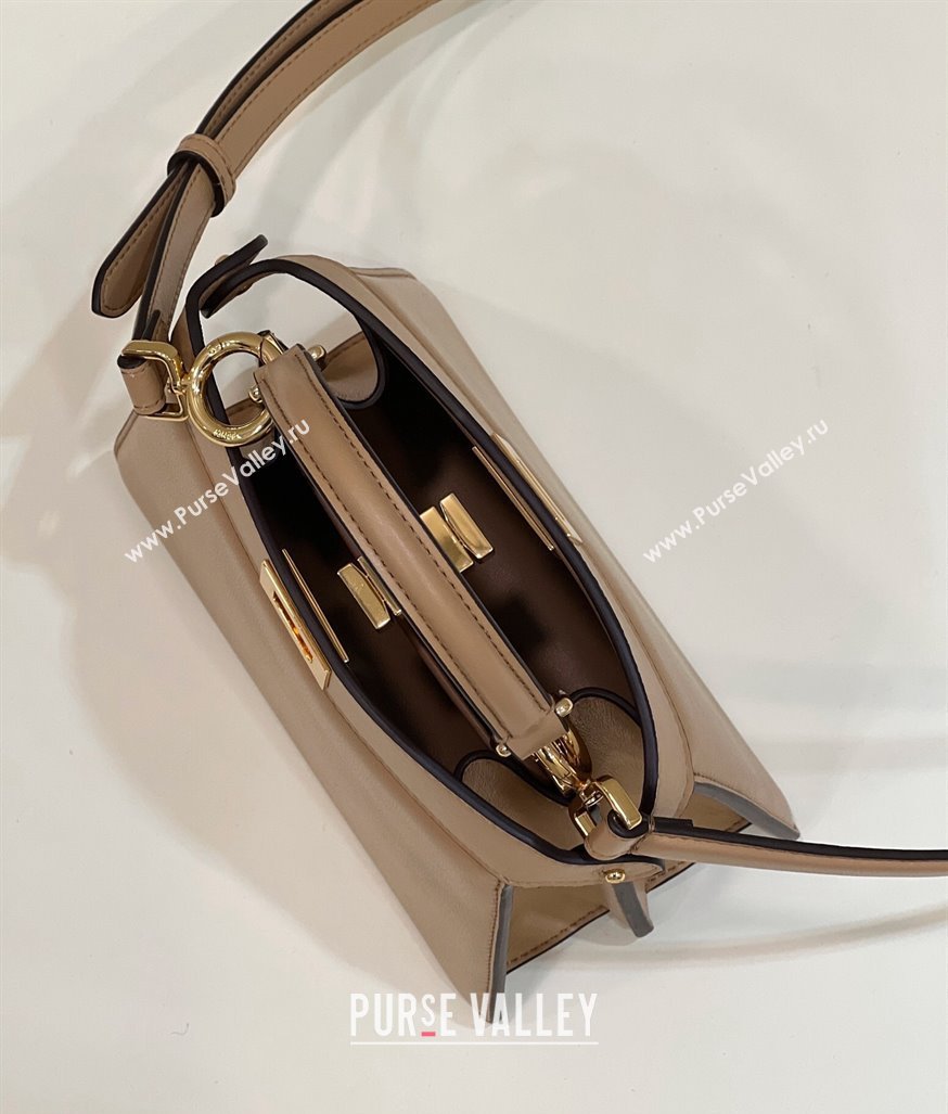 Fendi Peekaboo ISeeU Petite Bag in nappa Leather Beige 2024 (chaoliu-24041011)