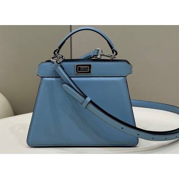 Fendi Peekaboo ISeeU Petite Bag in nappa Leather Light Blue 2024 (chaoliu-24041015)