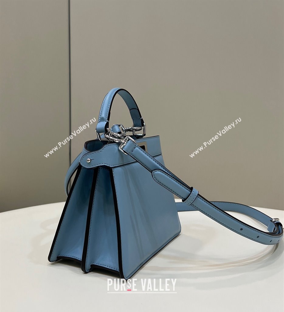 Fendi Peekaboo ISeeU Petite Bag in nappa Leather Light Blue 2024 (chaoliu-24041015)