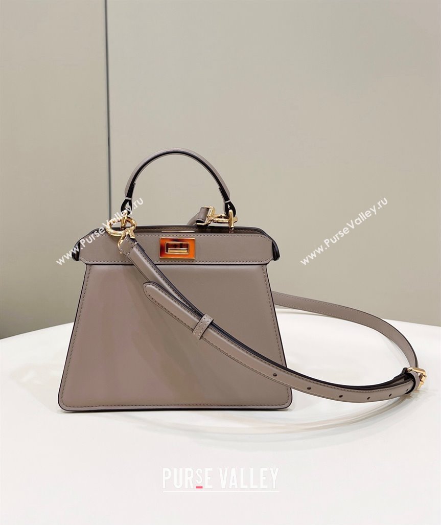 Fendi Peekaboo ISeeU Petite Bag in nappa Leather Gray 2024 (chaoliu-24041017)