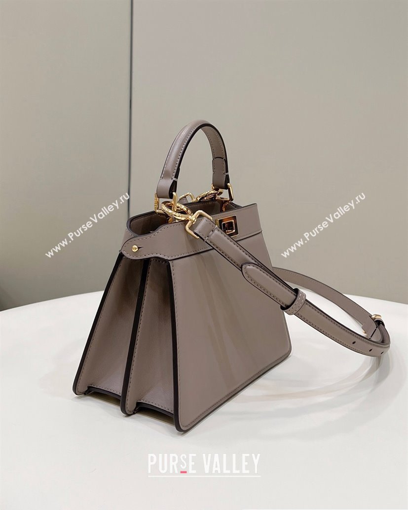 Fendi Peekaboo ISeeU Petite Bag in nappa Leather Gray 2024 (chaoliu-24041017)