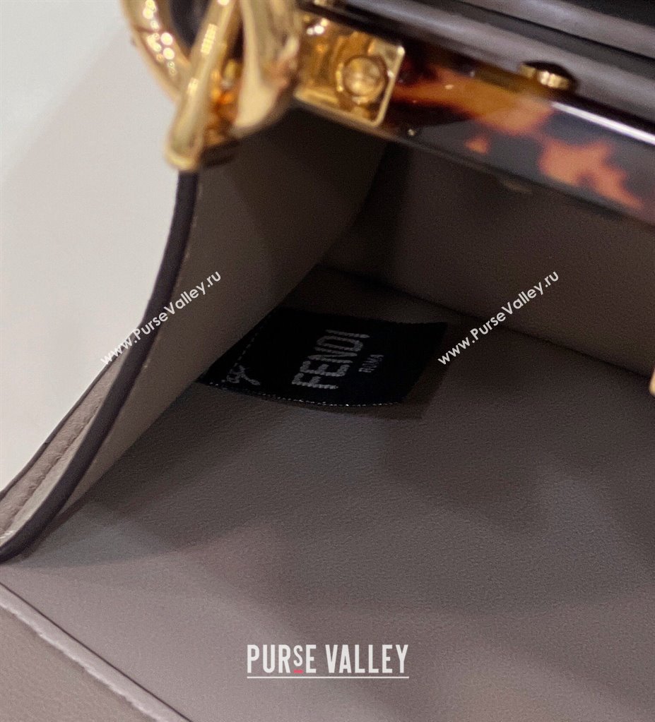 Fendi Peekaboo ISeeU Petite Bag in nappa Leather Gray 2024 (chaoliu-24041017)