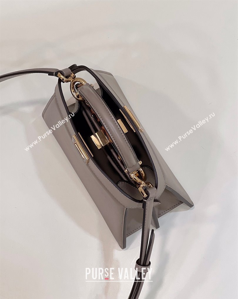 Fendi Peekaboo ISeeU Petite Bag in nappa Leather Gray 2024 (chaoliu-24041017)