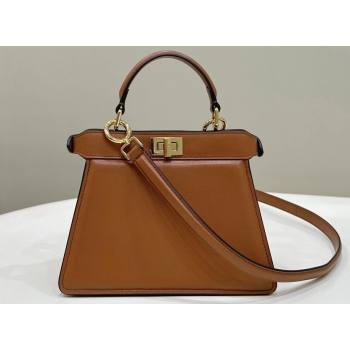 Fendi Peekaboo ISeeU Petite Bag in nappa Leather Brown 2024 (chaoliu-24041002)