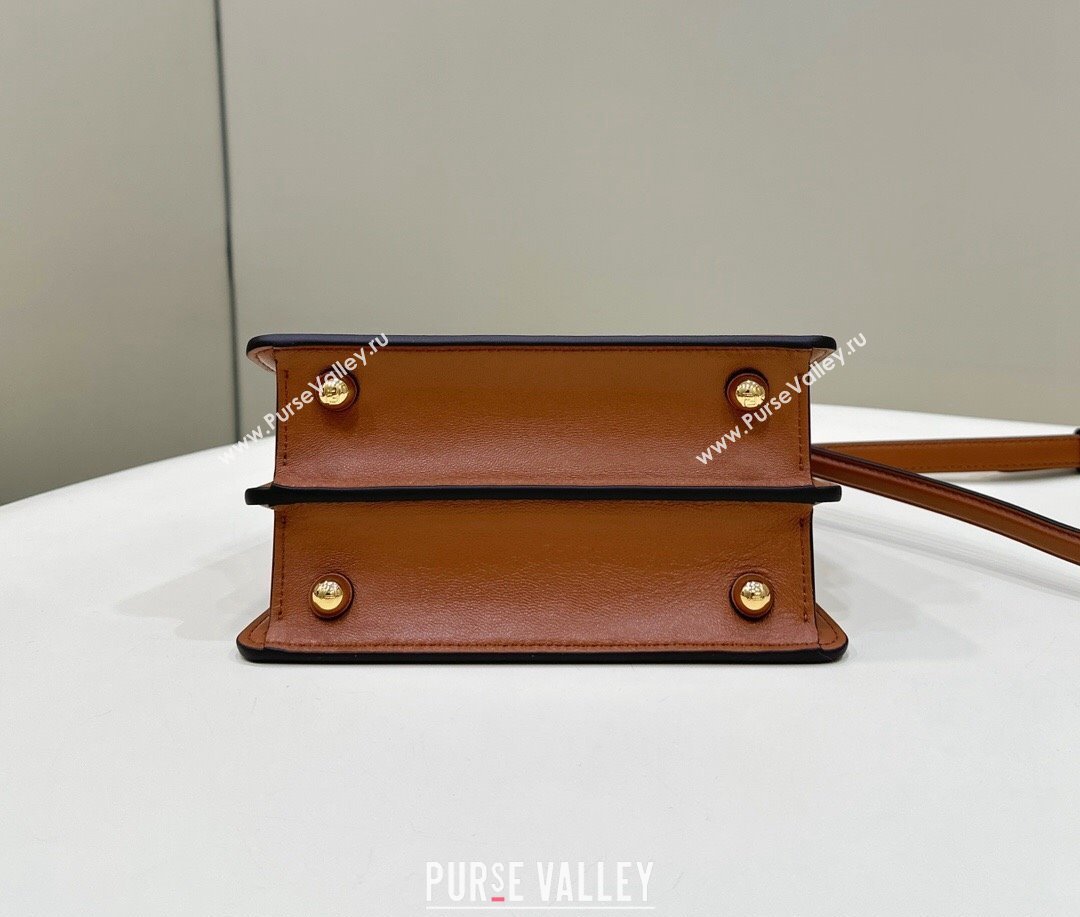 Fendi Peekaboo ISeeU Petite Bag in nappa Leather Brown 2024 (chaoliu-24041002)