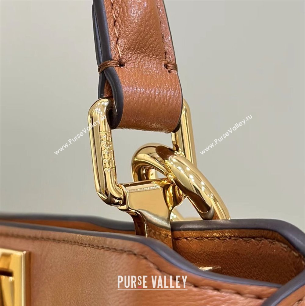 Fendi Peekaboo ISeeU Petite Bag in nappa Leather Brown 2024 (chaoliu-24041002)