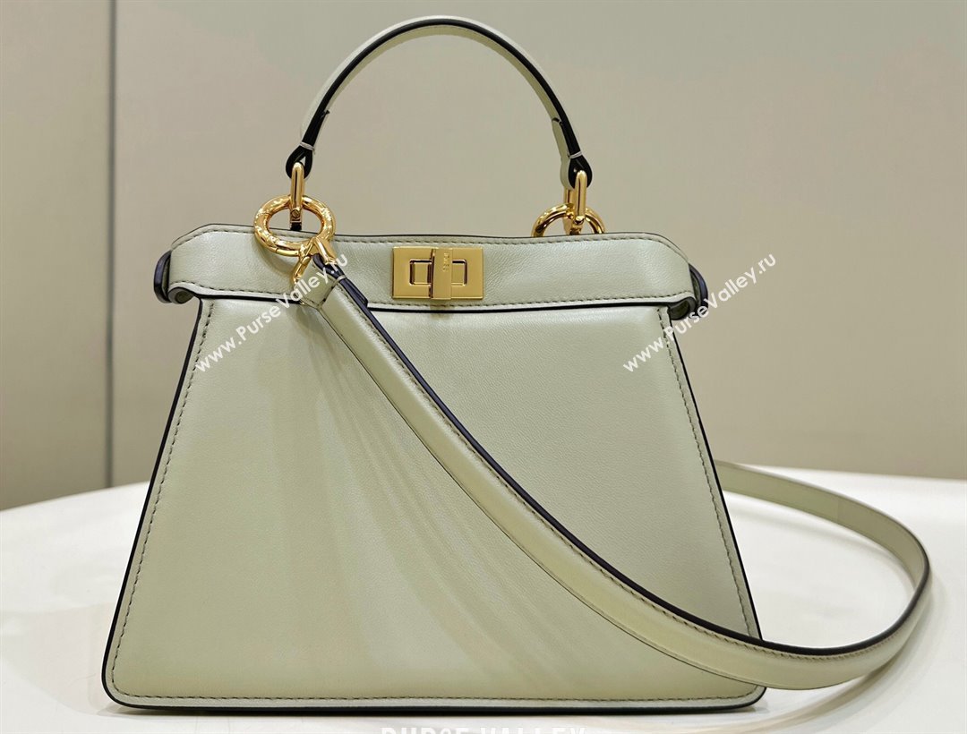 Fendi Peekaboo ISeeU Petite Bag in nappa Leather Pale Green 2024 (chaoliu-24041005)