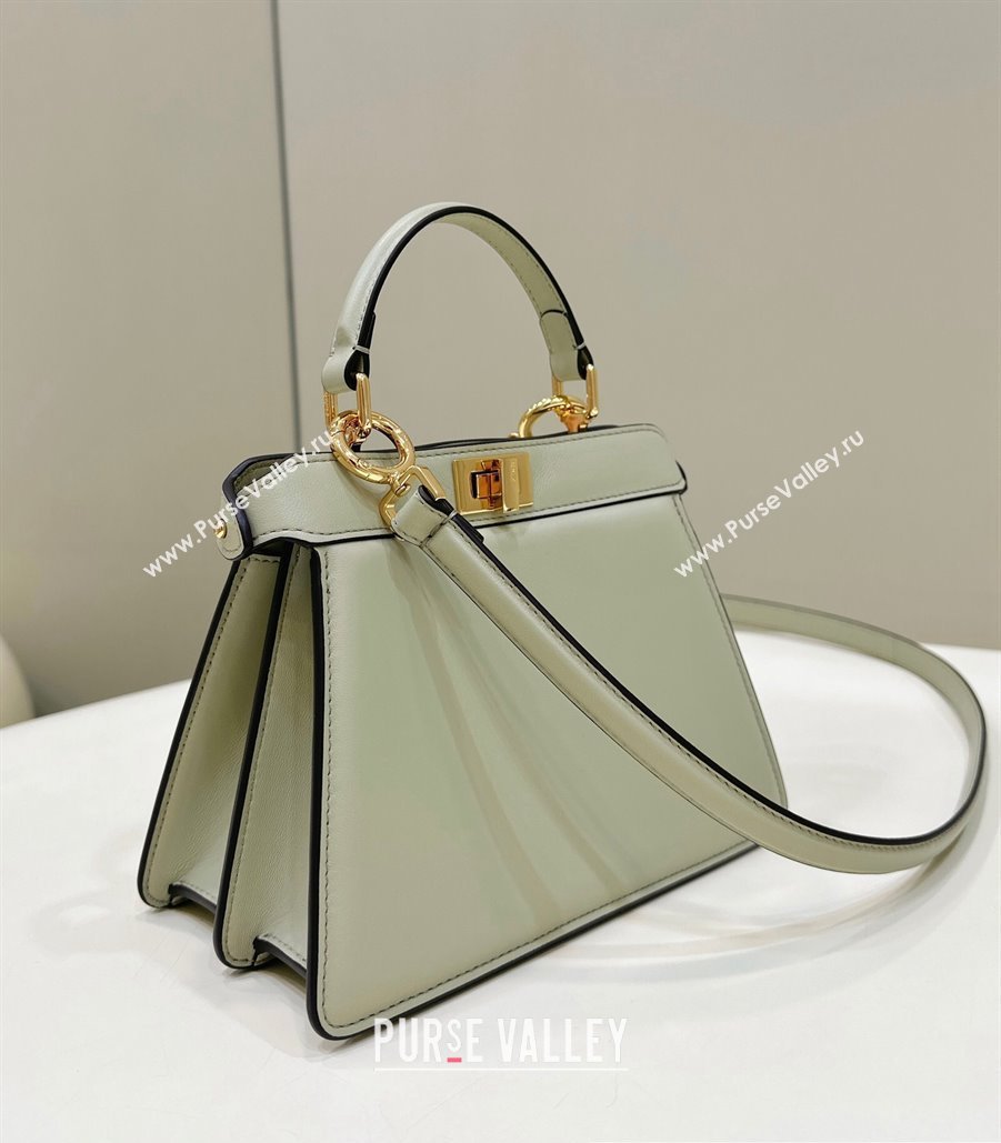 Fendi Peekaboo ISeeU Petite Bag in nappa Leather Pale Green 2024 (chaoliu-24041005)