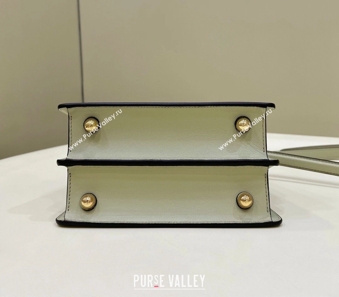 Fendi Peekaboo ISeeU Petite Bag in nappa Leather Pale Green 2024 (chaoliu-24041005)