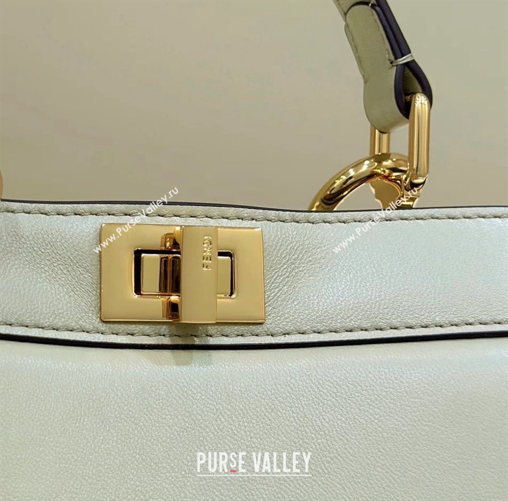Fendi Peekaboo ISeeU Petite Bag in nappa Leather Pale Green 2024 (chaoliu-24041005)