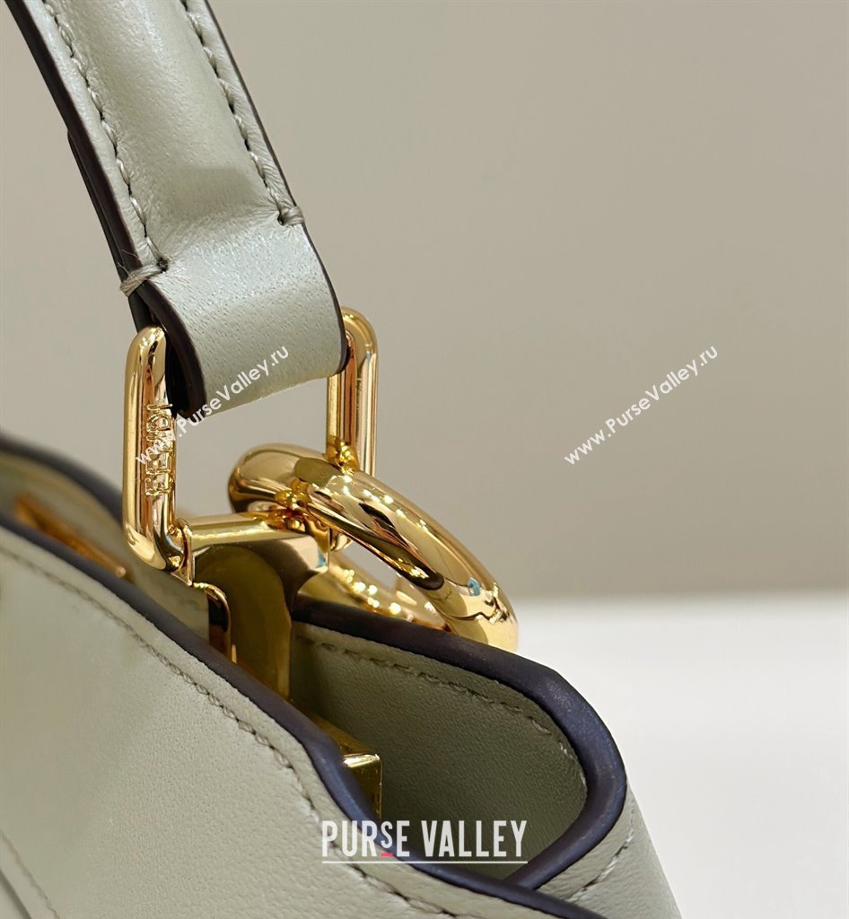 Fendi Peekaboo ISeeU Petite Bag in nappa Leather Pale Green 2024 (chaoliu-24041005)