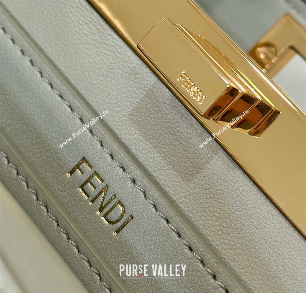 Fendi Peekaboo ISeeU Petite Bag in nappa Leather Pale Green 2024 (chaoliu-24041005)