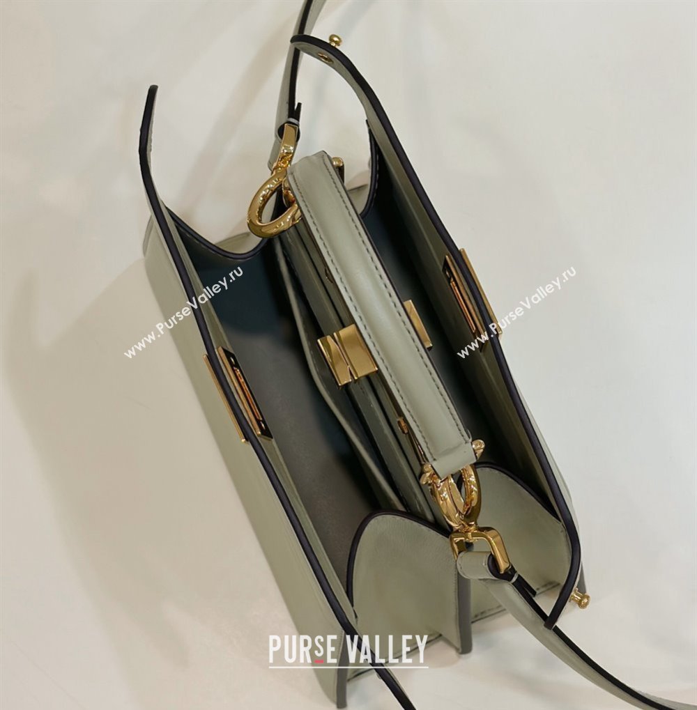 Fendi Peekaboo ISeeU Petite Bag in nappa Leather Pale Green 2024 (chaoliu-24041005)