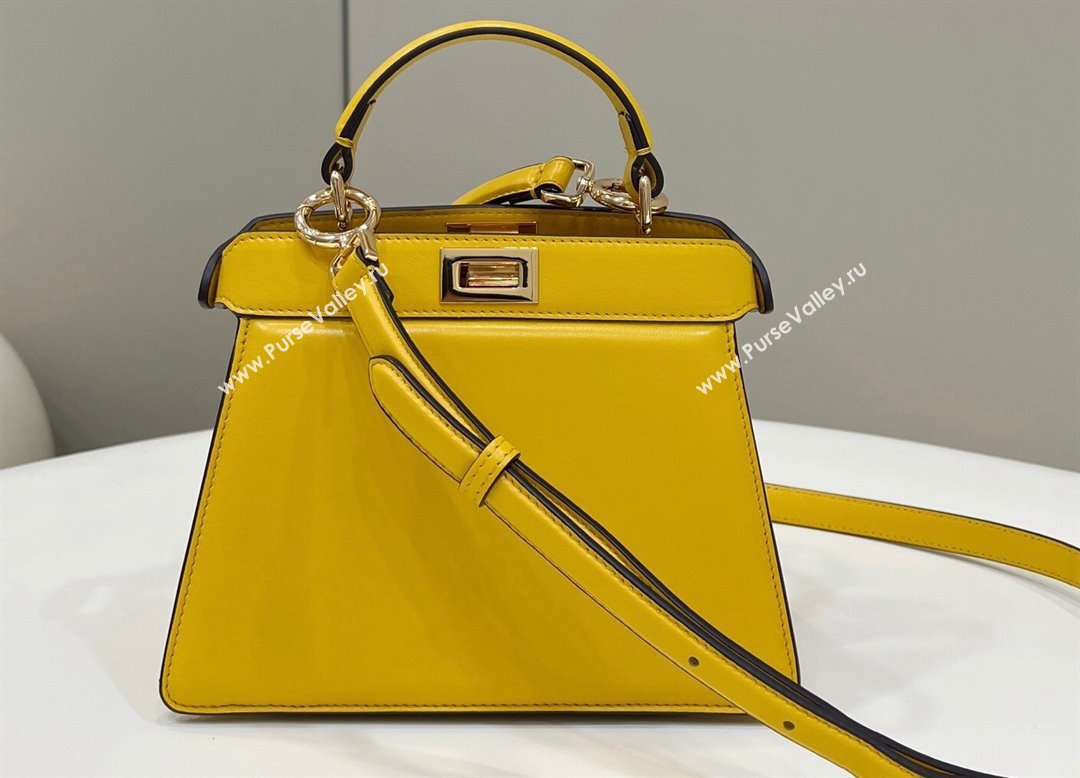 Fendi Peekaboo ISeeU Petite Bag in nappa Leather Yellow 2024 (chaoliu-24041006)
