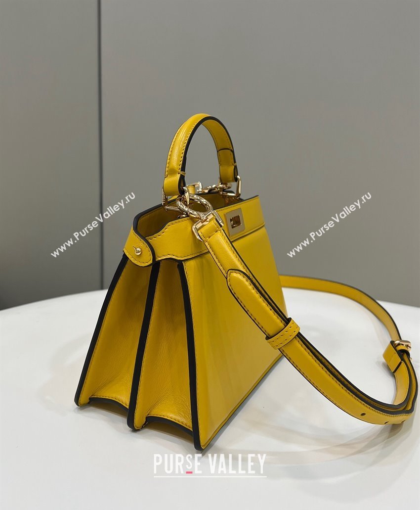 Fendi Peekaboo ISeeU Petite Bag in nappa Leather Yellow 2024 (chaoliu-24041006)