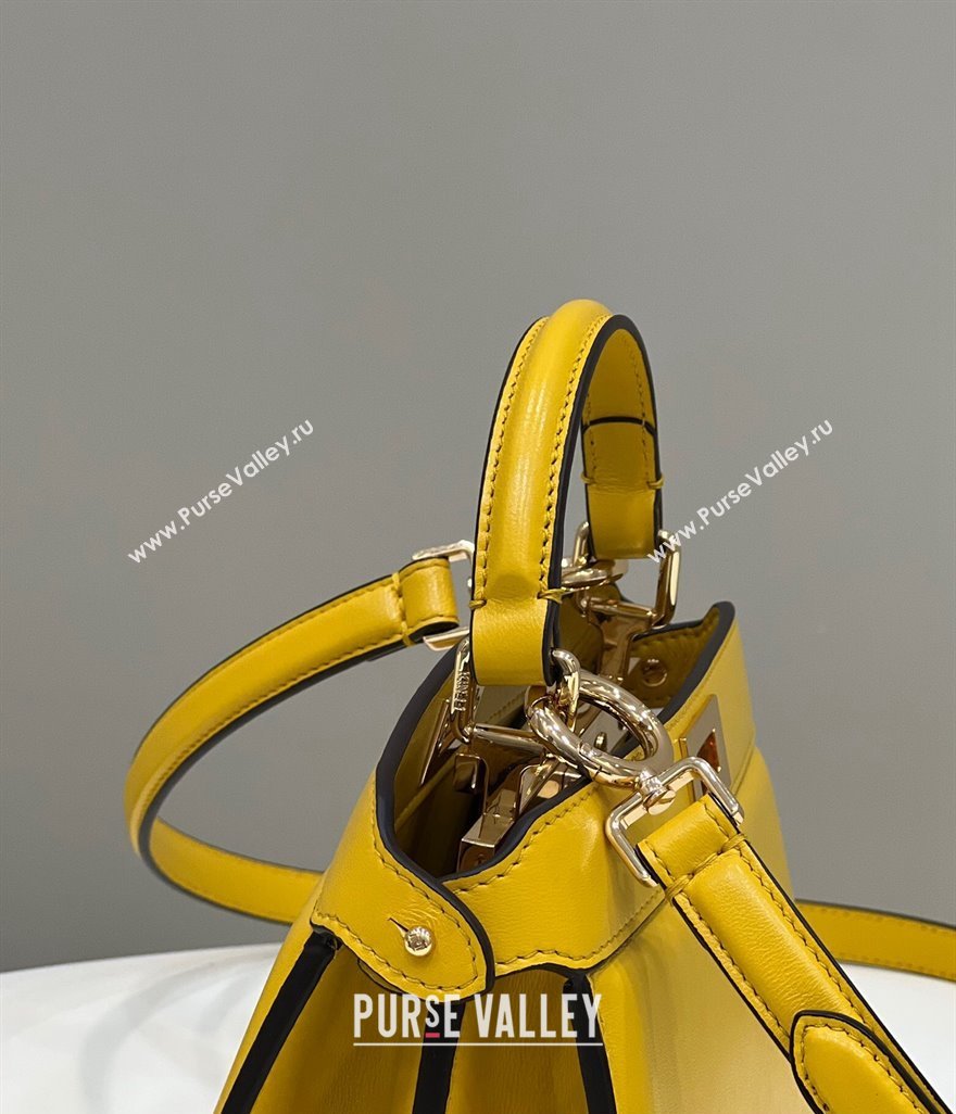 Fendi Peekaboo ISeeU Petite Bag in nappa Leather Yellow 2024 (chaoliu-24041006)