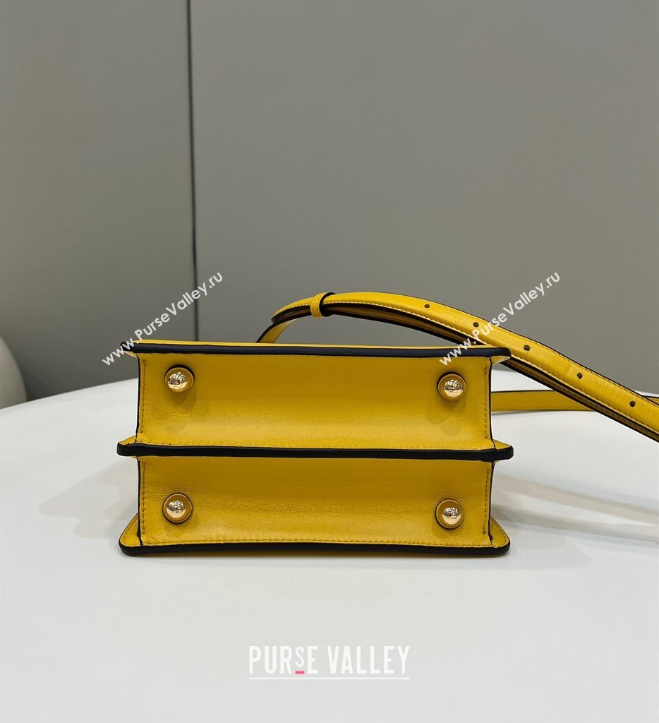 Fendi Peekaboo ISeeU Petite Bag in nappa Leather Yellow 2024 (chaoliu-24041006)