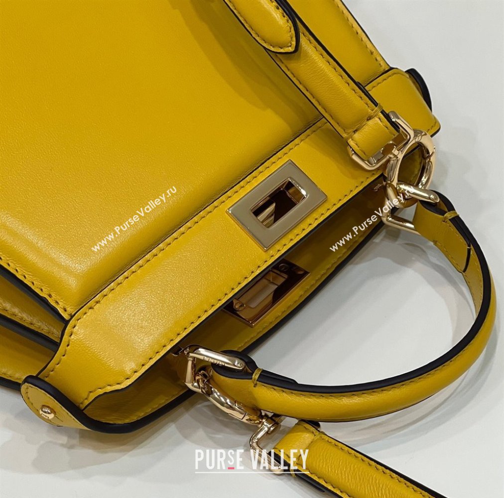 Fendi Peekaboo ISeeU Petite Bag in nappa Leather Yellow 2024 (chaoliu-24041006)