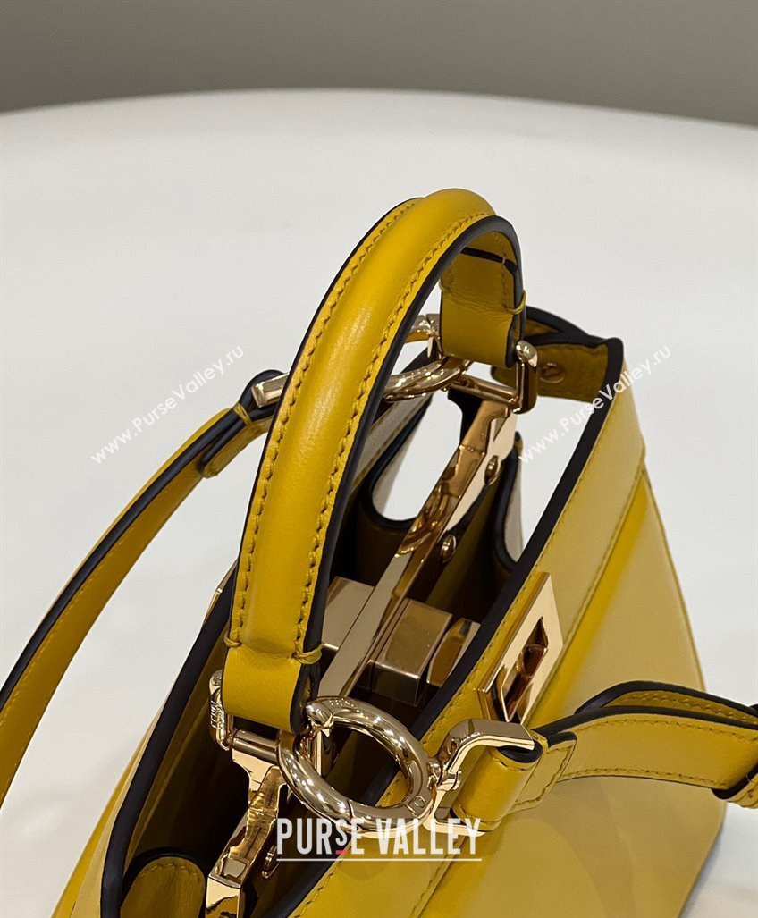 Fendi Peekaboo ISeeU Petite Bag in nappa Leather Yellow 2024 (chaoliu-24041006)