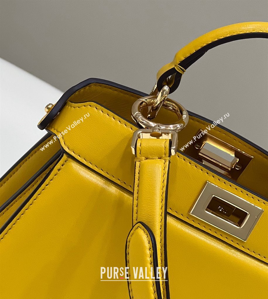Fendi Peekaboo ISeeU Petite Bag in nappa Leather Yellow 2024 (chaoliu-24041006)