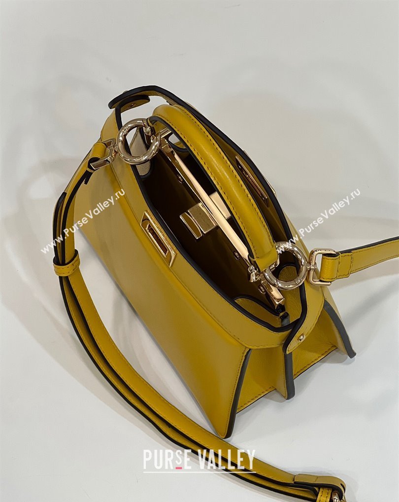 Fendi Peekaboo ISeeU Petite Bag in nappa Leather Yellow 2024 (chaoliu-24041006)