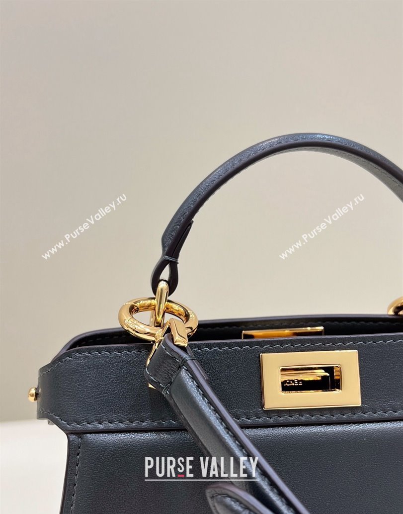 Fendi Peekaboo ISeeU Petite Bag in nappa Leather Black 2024 (chaoliu-24041007)