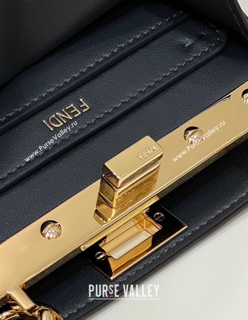 Fendi Peekaboo ISeeU Petite Bag in nappa Leather Black 2024 (chaoliu-24041007)