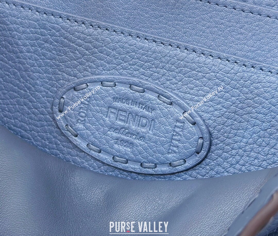 Fendi Peekaboo ISeeU Small Bag Blue Selleria with 556 hand-sewn stitches 2024 (chaoliu-24041039)