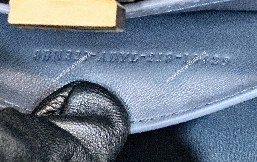 Fendi Peekaboo ISeeU Small Bag Blue Selleria with 556 hand-sewn stitches 2024 (chaoliu-24041039)