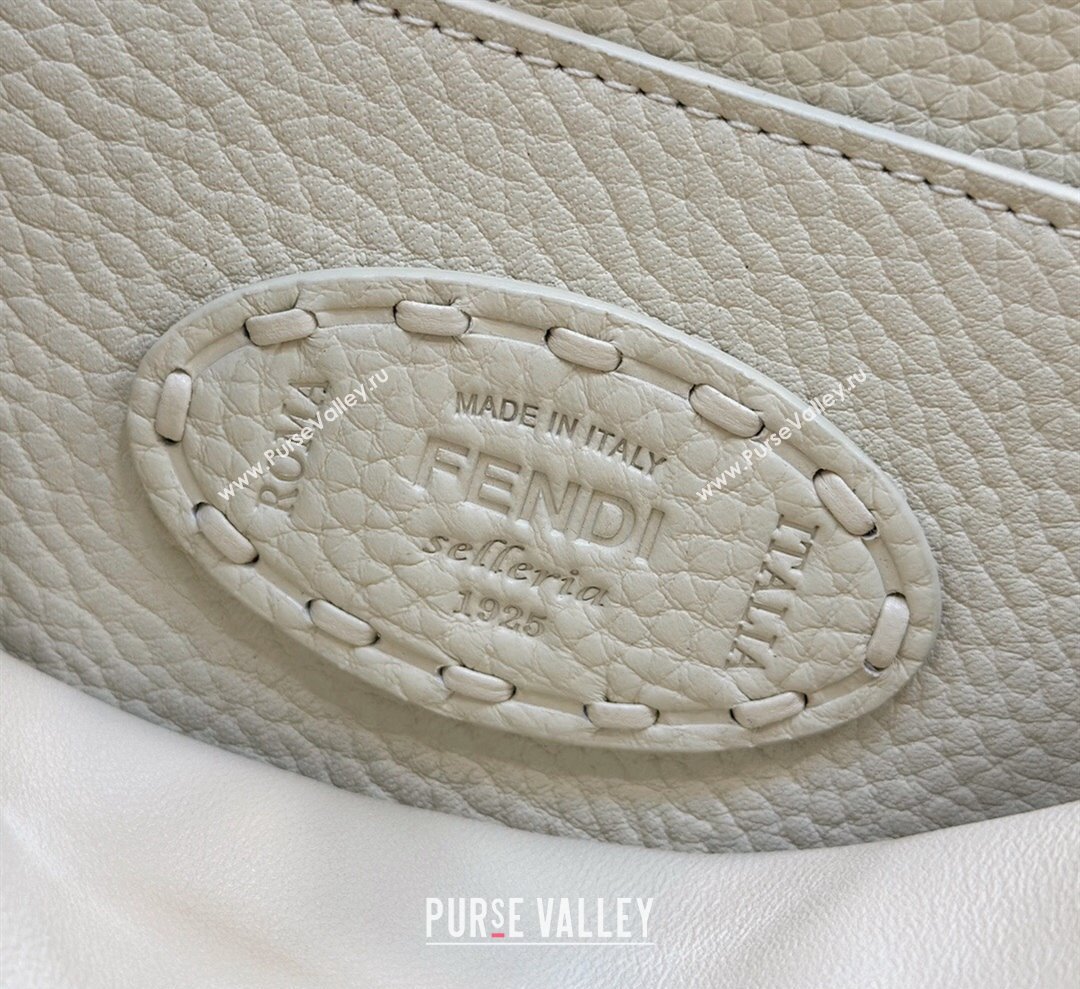 Fendi Peekaboo ISeeU Small Bag White Selleria with 556 hand-sewn stitches 2024 (chaoliu-24041040)