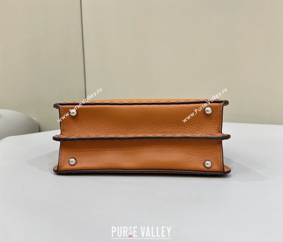 Fendi Peekaboo ISeeU Small Bag Brown Selleria with 556 hand-sewn stitches 2024 (chaoliu-24041041)