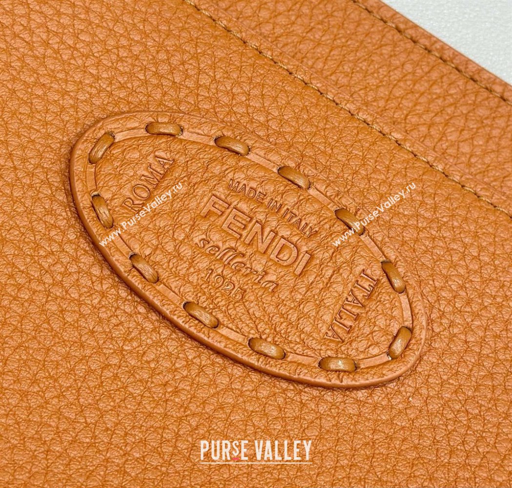 Fendi Peekaboo ISeeU Medium Bag Brown Selleria with oversized topstitching 2024 (chaoliu-24041036)