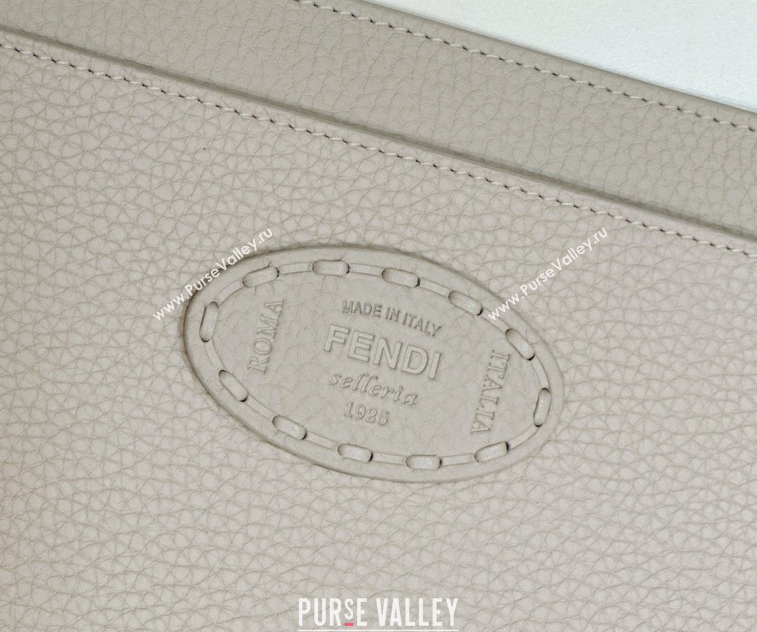 Fendi Peekaboo ISeeU Medium Bag White Selleria with oversized topstitching 2024 (chaoliu-24041035)