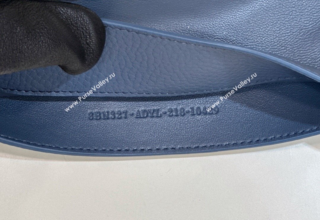 Fendi Peekaboo ISeeU Medium Bag Blue Selleria with oversized topstitching 2024 (chaoliu-24041034)