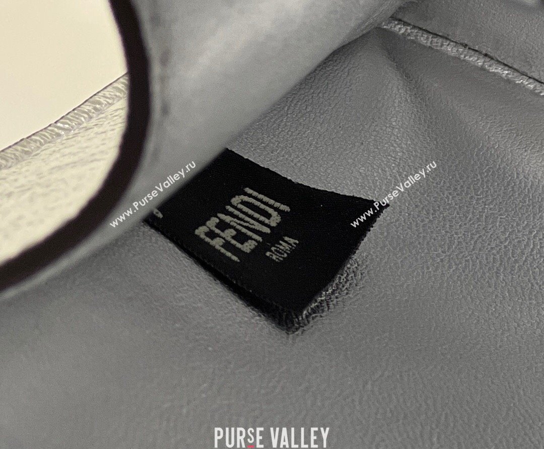 Fendi Peekaboo ISeeU Small Bag in nappa Leather Silver 2024 (chaoliu-24040962)