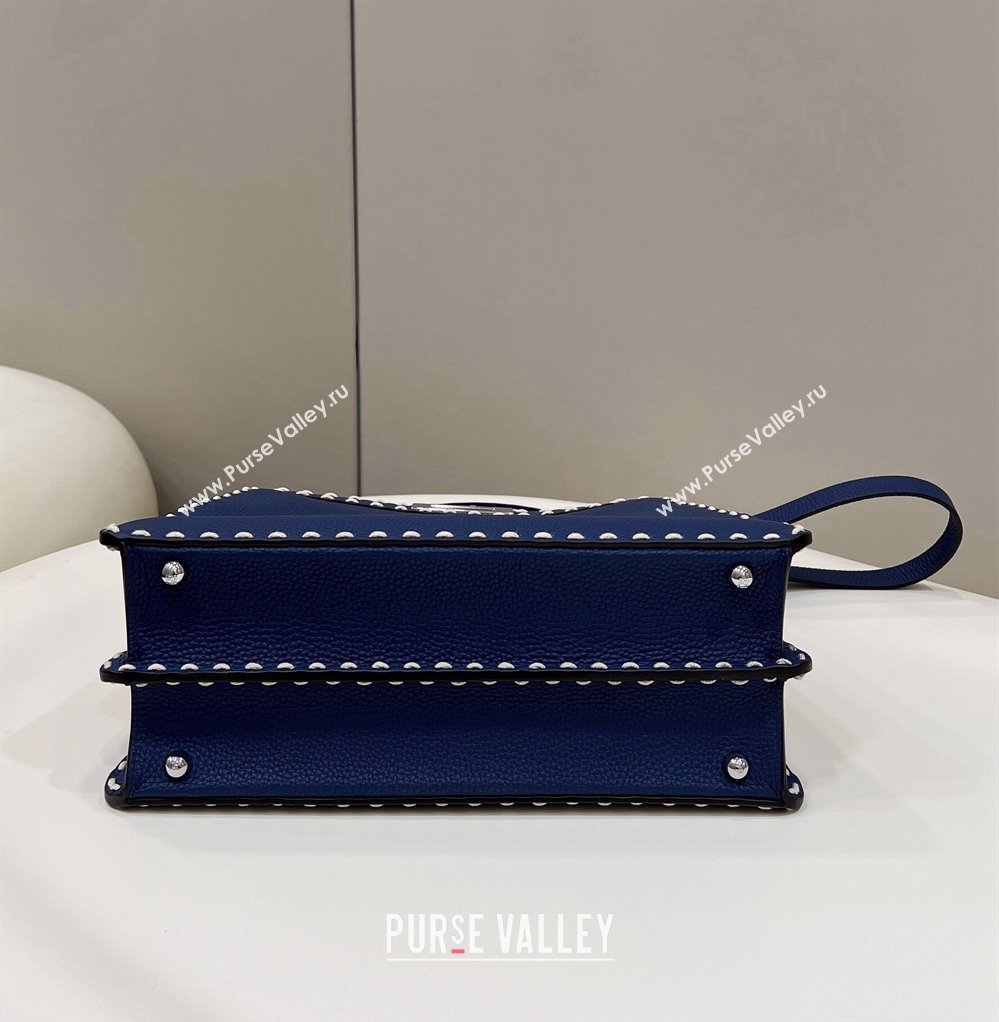 Fendi Peekaboo ISeeU Medium Bag Blue Selleria with topstitches 2024 (chaoliu-24041019)
