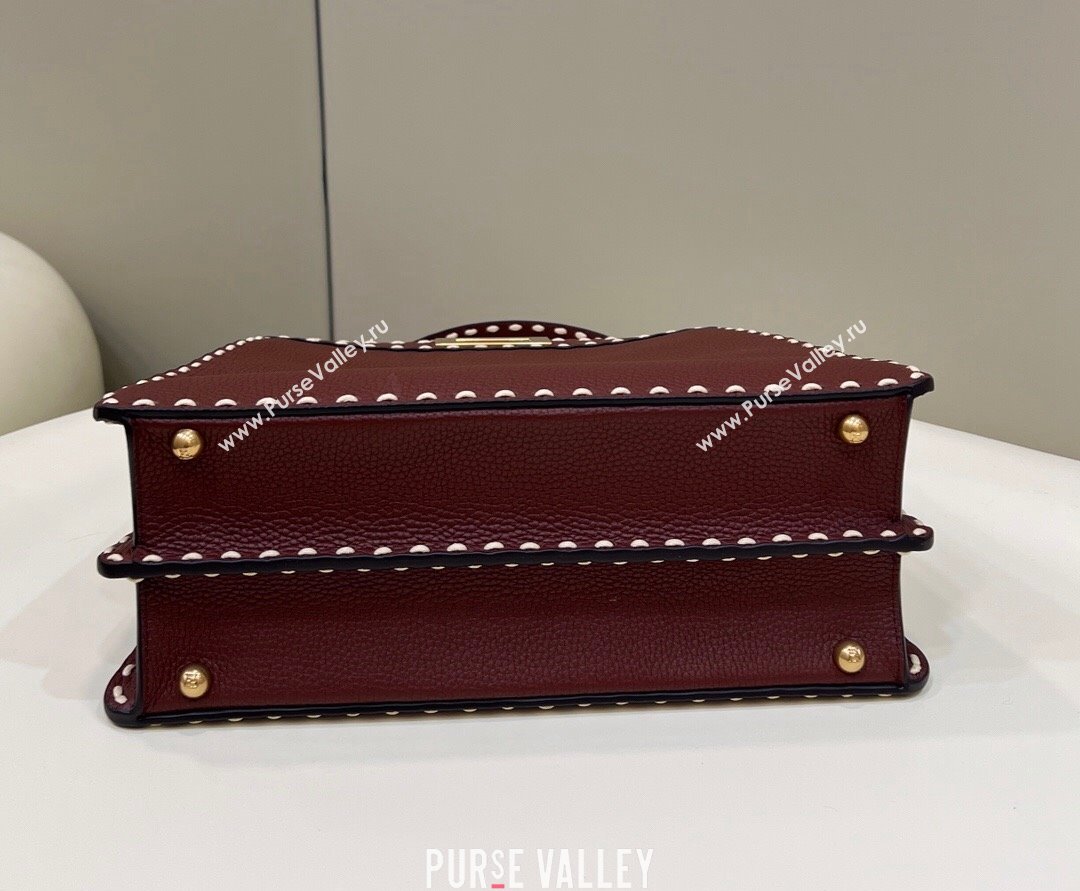 Fendi Peekaboo ISeeU Medium Bag Coffee Selleria with topstitches 2024 (chaoliu-24041021)