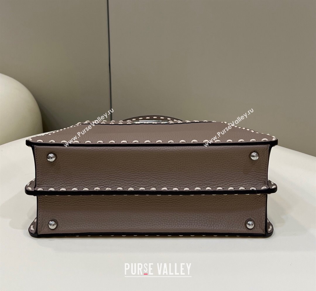 Fendi Peekaboo ISeeU Medium Bag Etoupe Selleria with topstitches 2024 (chaoliu-24041018)