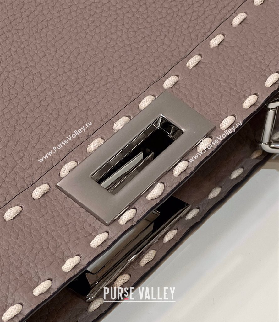 Fendi Peekaboo ISeeU Medium Bag Etoupe Selleria with topstitches 2024 (chaoliu-24041018)