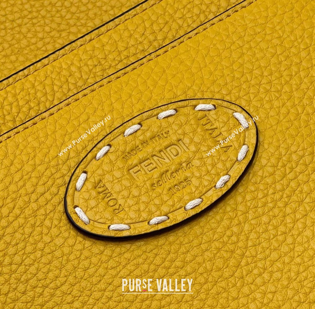 Fendi Peekaboo ISeeU Medium Bag Yellow Selleria with topstitches 2024 (chaoliu-24041022)