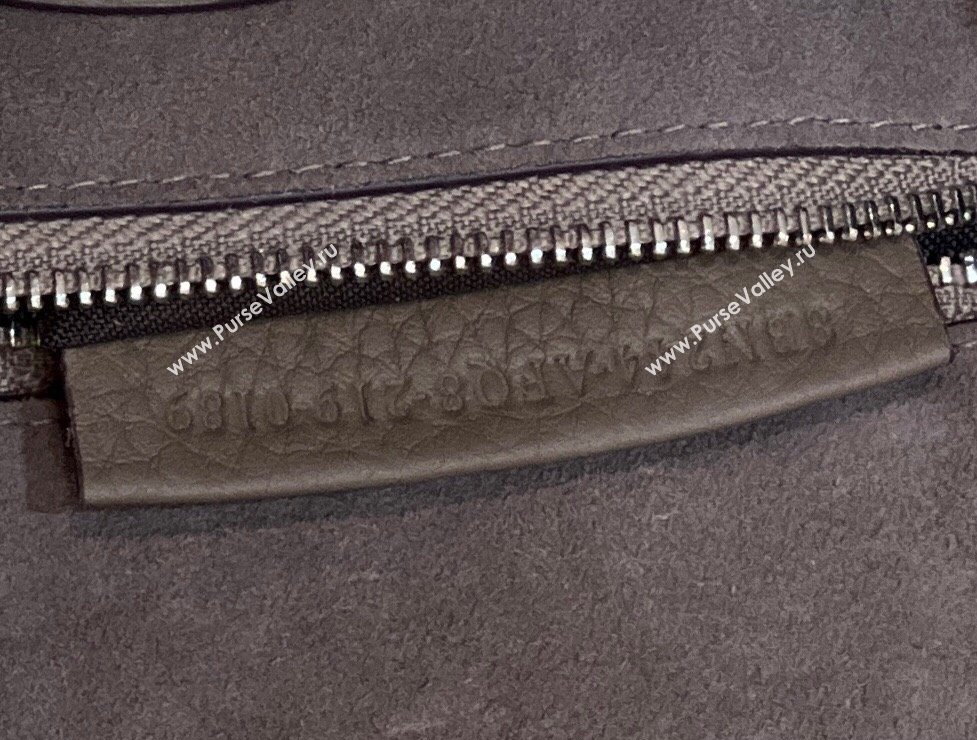 Fendi iconic Peekaboo Mini Bag Gray Selleria with topstitches 2024 (chaoliu-24040939)