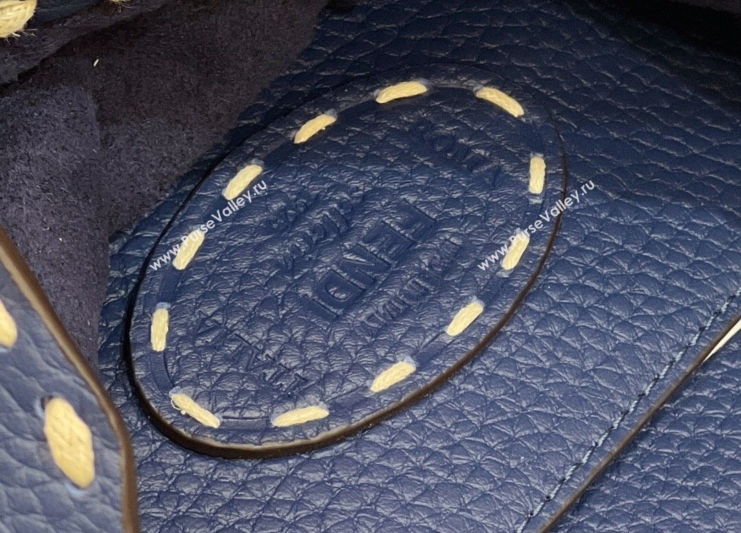 Fendi Peekaboo ISeeU Small Bag Blue Selleria with topstitches 2024 (chaoliu-24041030)