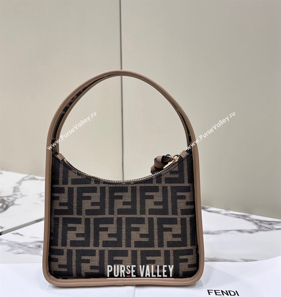 Fendi Mini Fendessence bag Brown FF fabric 2024 (chaoliu-24041052)