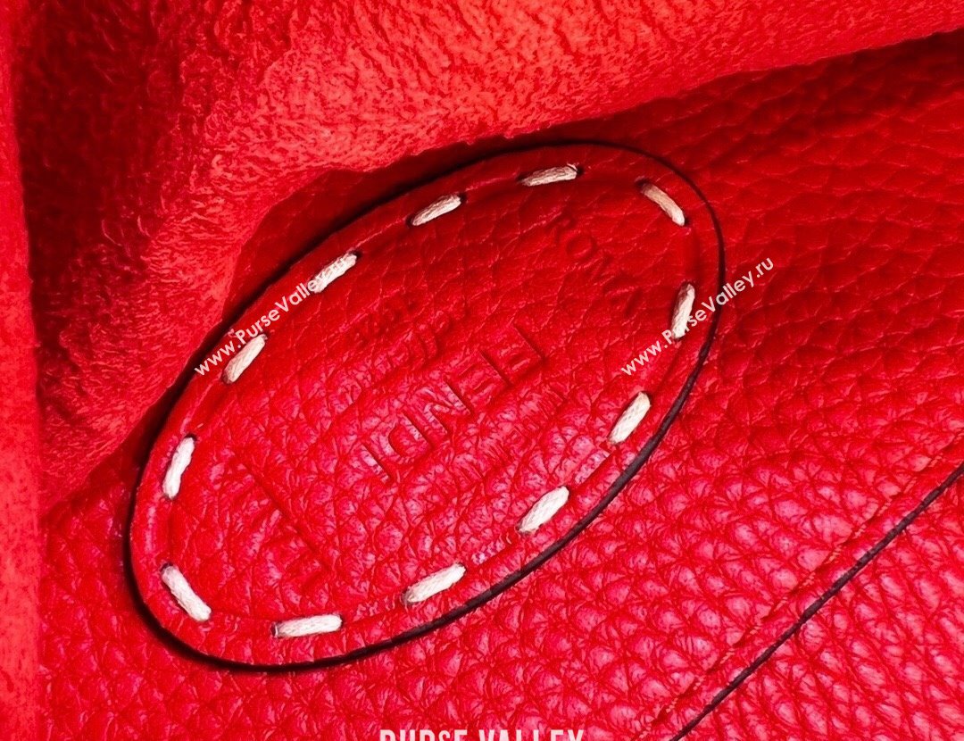 Fendi Peekaboo ISeeU Small Bag Red Selleria with topstitches 2024 (chaoliu-24041029)