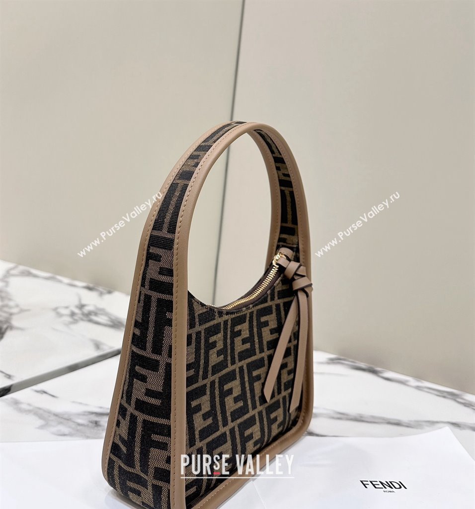 Fendi Mini Fendessence bag Brown FF fabric 2024 (chaoliu-24041052)