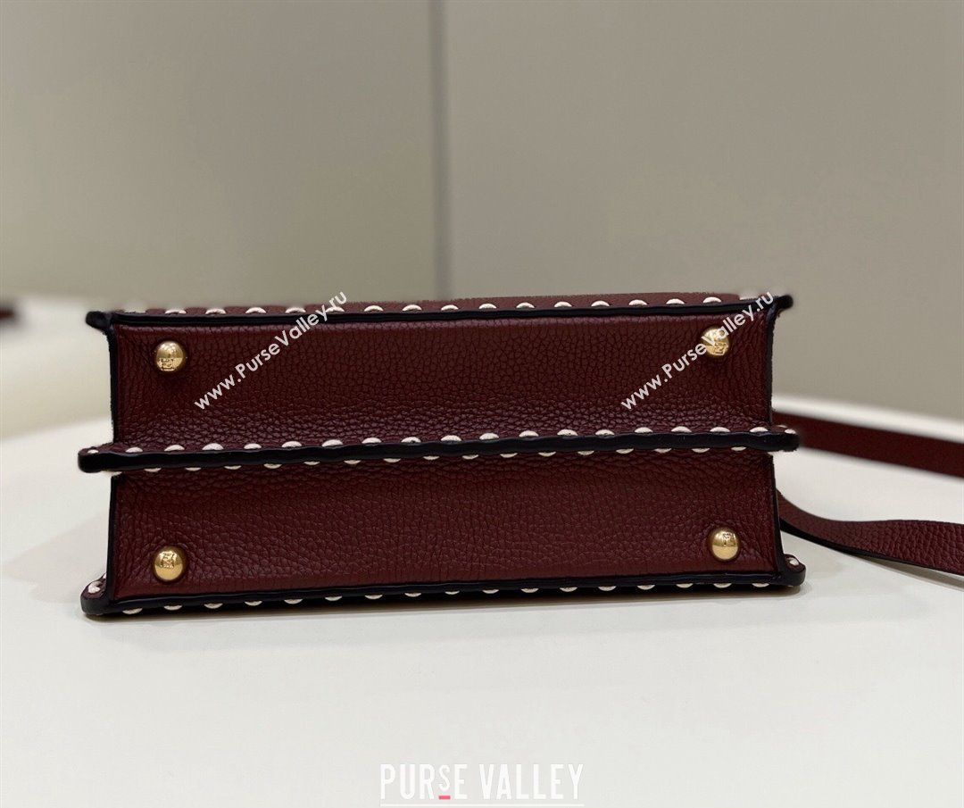 Fendi Peekaboo ISeeU Small Bag Coffee Selleria with topstitches 2024 (chaoliu-24041028)