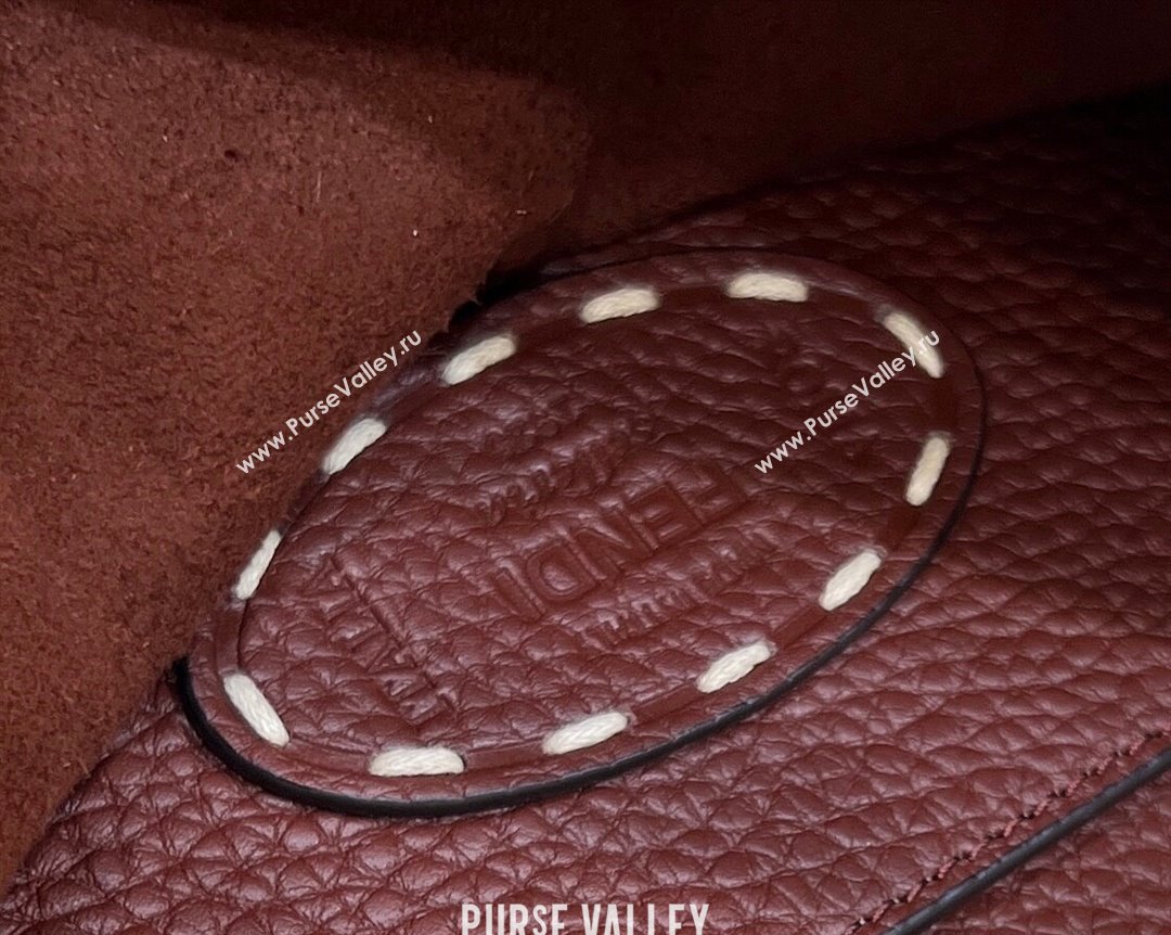 Fendi Peekaboo ISeeU Small Bag Coffee Selleria with topstitches 2024 (chaoliu-24041028)