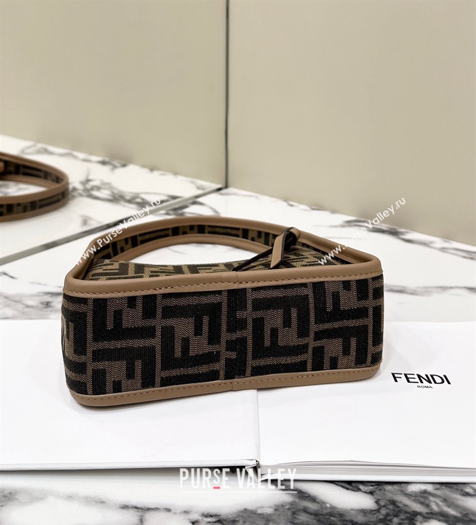 Fendi Mini Fendessence bag Brown FF fabric 2024 (chaoliu-24041052)
