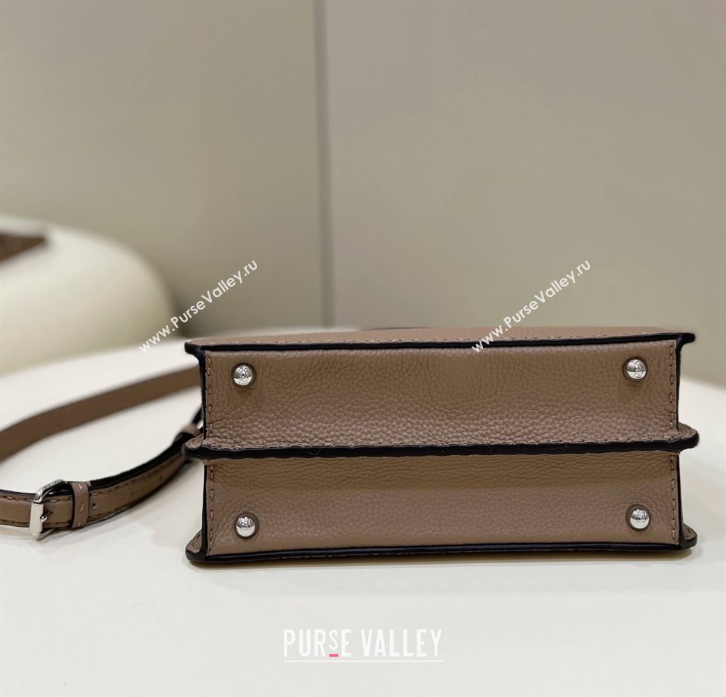 Fendi Peekaboo ISeeU Small Bag Dove Gray Selleria with topstitches 2024 (chaoliu-24041027)